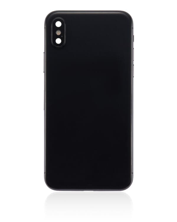 Back Housing W/ Small Components Pre-Installed Compatible For iPhone X (No Logo) (Aftermarket Plus) (Space Gray) - Image 2