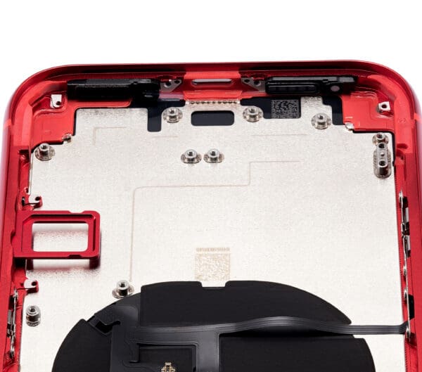 Back Housing W/ Small Components Pre-Installed Compatible For iPhone XR (No Logo) (Aftermarket Plus) (Red) - Image 10