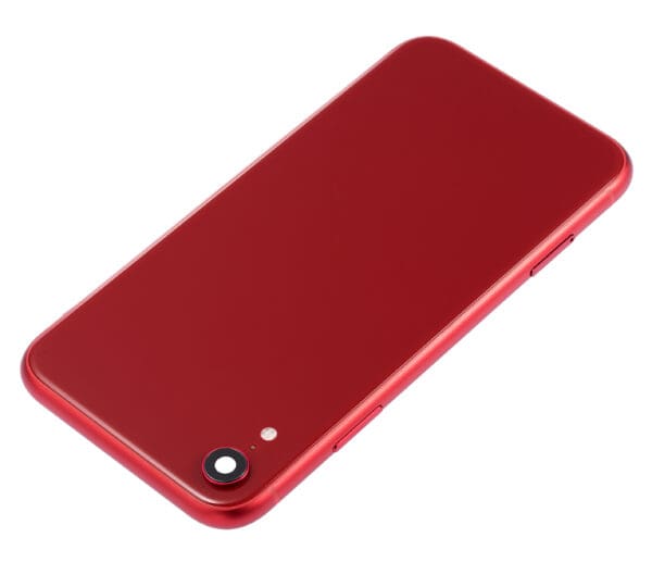 Back Housing W/ Small Components Pre-Installed Compatible For iPhone XR (No Logo) (Aftermarket Plus) (Red) - Image 4