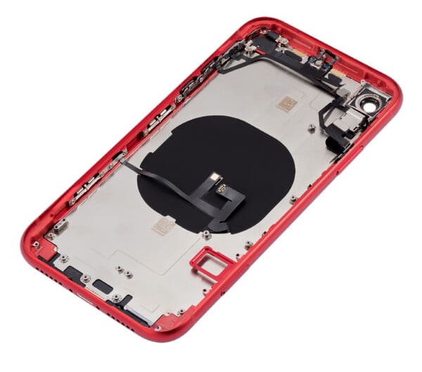 Back Housing W/ Small Components Pre-Installed Compatible For iPhone XR (No Logo) (Aftermarket Plus) (Red) - Image 5