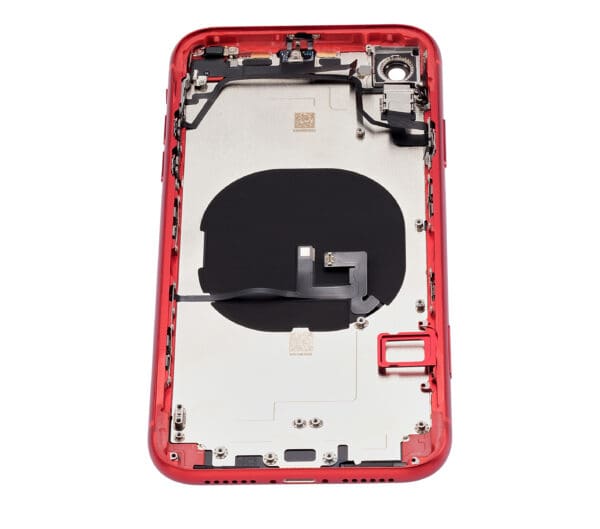 Back Housing W/ Small Components Pre-Installed Compatible For iPhone XR (No Logo) (Aftermarket Plus) (Red) - Image 7