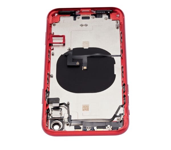 Back Housing W/ Small Components Pre-Installed Compatible For iPhone XR (No Logo) (Aftermarket Plus) (Red) - Image 6