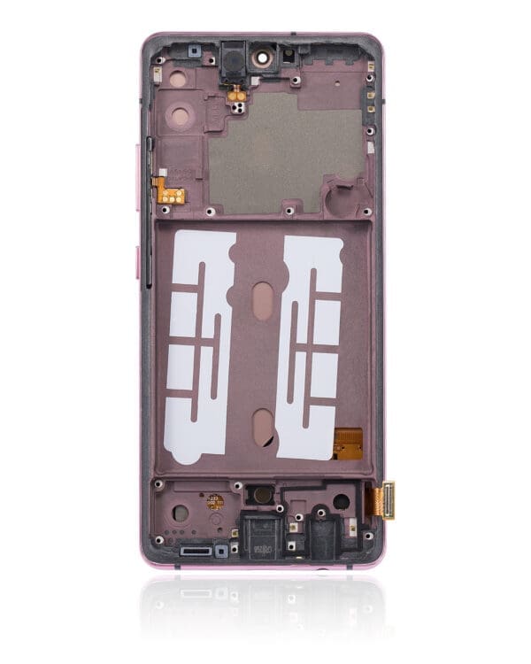 OLED Assembly With Frame Compatible For Samsung Galaxy A51 5G (A516 / 2020) (Non-Verizon 5G UW Frame) (6.46") (Aftermarket Plus) (Prism Cube Pink) - Image 3