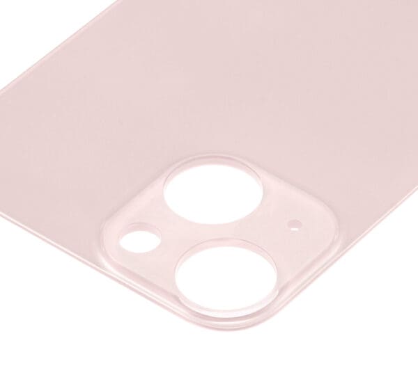 Back Glass With 3M Adhesive Compatible For iPhone 13 Mini (No Logo / Large Camera Hole) (Pink) - Image 6