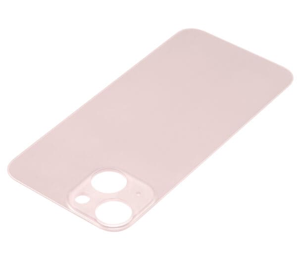 Back Glass With 3M Adhesive Compatible For iPhone 13 Mini (No Logo / Large Camera Hole) (Pink) - Image 5