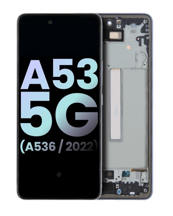 OLED Assembly With Frame Compatible For Samsung Galaxy A53 5G (A536 / 2022) (Service Pack) (Black) - Image 9