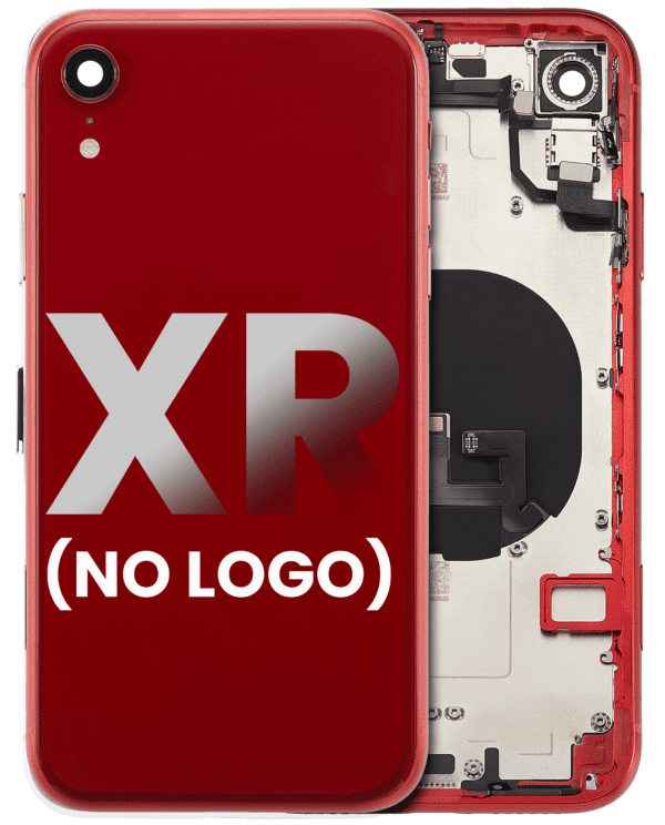 Back Housing W/ Small Components Pre-Installed Compatible For iPhone XR (No Logo) (Aftermarket Plus) (Red) - Image 13