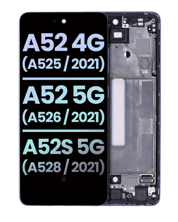 OLED Assembly With Frame Compatible For Samsung Galaxy A52 4G (A525 / 2021) / A52 5G (A526 / 2021) / A52S 5G (A528/2021) (Service Pack) (Awesome Violet) - Image 12