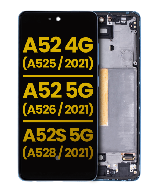 OLED Assembly With Frame Compatible For Samsung Galaxy A52 4G (A525 / 2021) / A52 5G (A526 / 2021) / A52S 5G (A528 / 2021) (Refurbished) (Awesome Blue) - Image 14