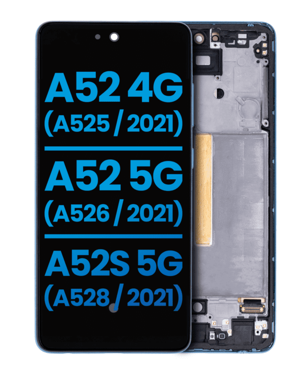 LCD Assembly With Frame (Without Finger Print Sensor) Compatible For Samsung Galaxy A52 4G (A525 / 2021) / A52 5G (A526 / 2021) / A52S (A528 / 2021) (Aftermarket : Incell) (Awesome Blue) - Image 13