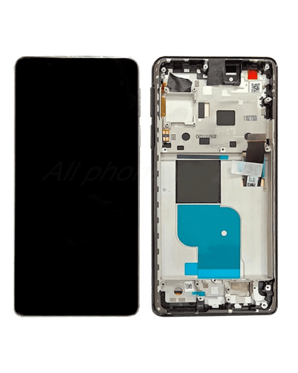 LCD Assembly With Frame Compatible For Motorola Moto Edge Plus / Edge 30 Pro (XT2201-1/4) / Edge X30 5G (XT2201 -2/6 /2022) (Genuine OEM) (Black) - Image 2