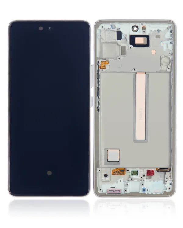 OLED Assembly With Frame Compatible For Samsung Galaxy A53 5G ( A536 / 2022) (Refurbished) (White)