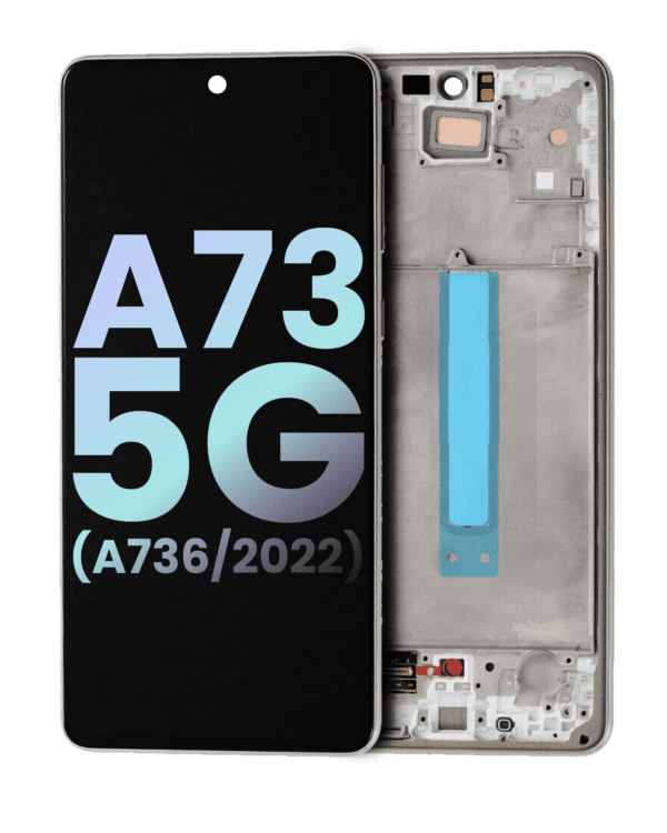 Oled Assembly With Frame Compatible For Samsung Galaxy A73 5G (A736 / 2022)  (Service Pack) (Gray) - Image 4