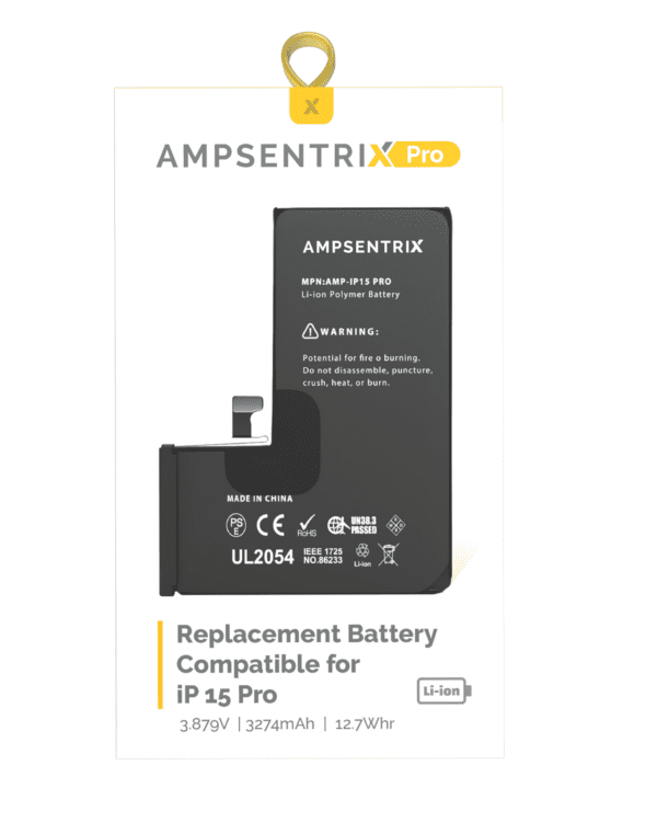 Replacement Battery Compatible For iPhone 15 Pro Max (AmpSentrix Pro) - Image 2