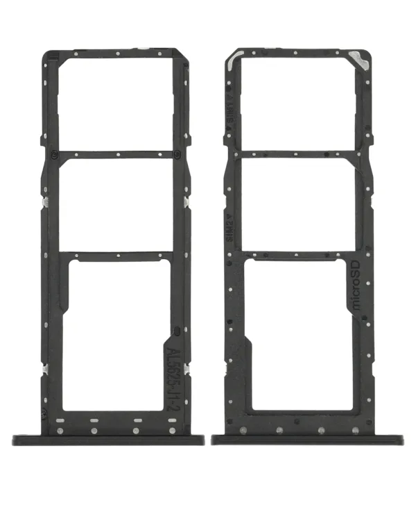 Dual Sim Card Tray Compatible For Samsung Galaxy A03S (A037F / 2021) (Black)