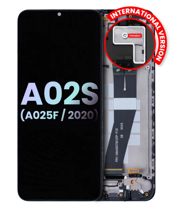 LCD Assembly With Frame Compatible For Samsung Galaxy A02S (A025F / 2020) (International Version) (Service Pack) (All Colors)