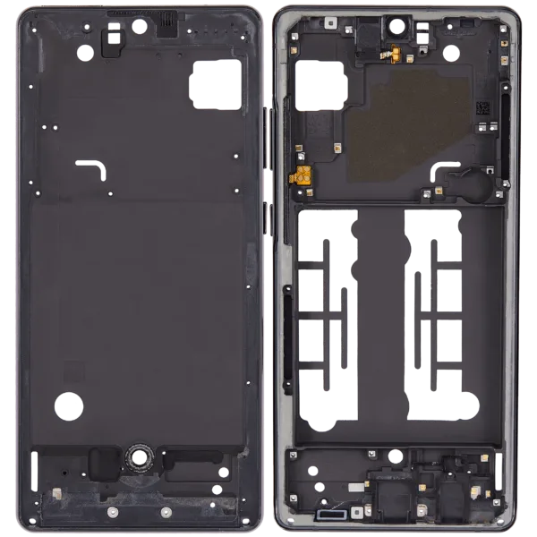 Mid-Frame Housing Compatible For Samsung Galaxy A71 5G UW (A716V / 2020) (Prism Cube Black)