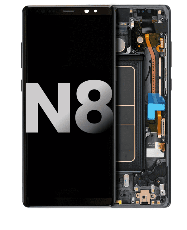 OLED Assembly With Frame Compatible For Samsung Galaxy Note 8 (Used OEM Pull: Grade A) (Midnight Black) - Image 8