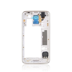Mid-Frame Housing Compatible For Samsung Galaxy S5 (With Middle Plate And Small Parts) (Silver / Black) (AT&T)